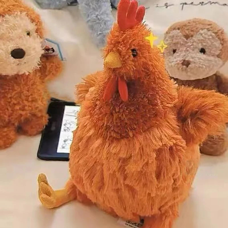 Creative Simulation Funny Plush Chicken Toys Cute Soft Stuffed Chicken Home Room Decor Dolls For Kid Birthday Christmas Gifts