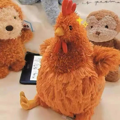 Creative Simulation Funny Plush Chicken Toys Cute Soft Stuffed Chicken Home Room Decor Dolls For Kid Birthday Christmas Gifts