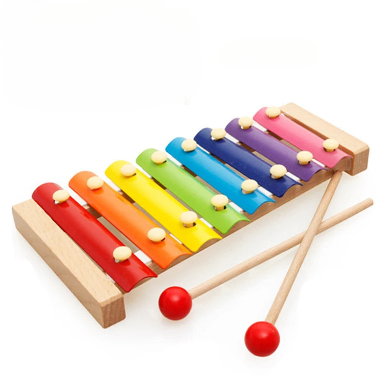 Wooden 8 Tones Multicolor Xylophone Wood Musical Instrument Toys For Baby Kids Wood Musical Instrument Toys Accessories