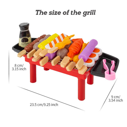 Mini Kitchen Pretend Play Toys Barbecue Set Children's Cooking Simulation Food Multi-set Christmas Gift For Kids Toddlers