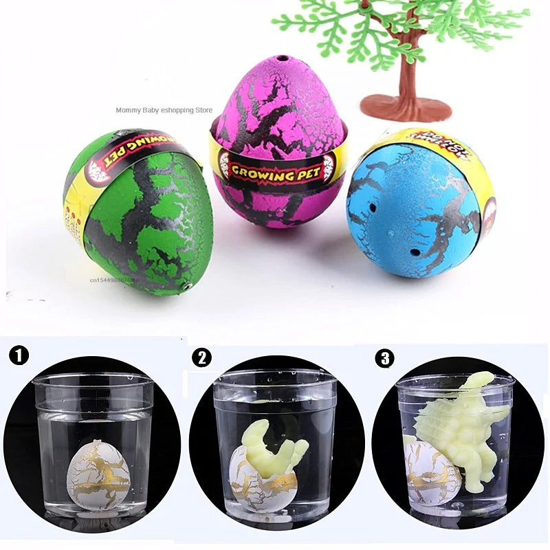 1pc Dinosaur Eggs Hatching in Water Mini Water Growing Animal Eggs Dinosaur Grow Egg Novelty Educational Toys for Kids Gift