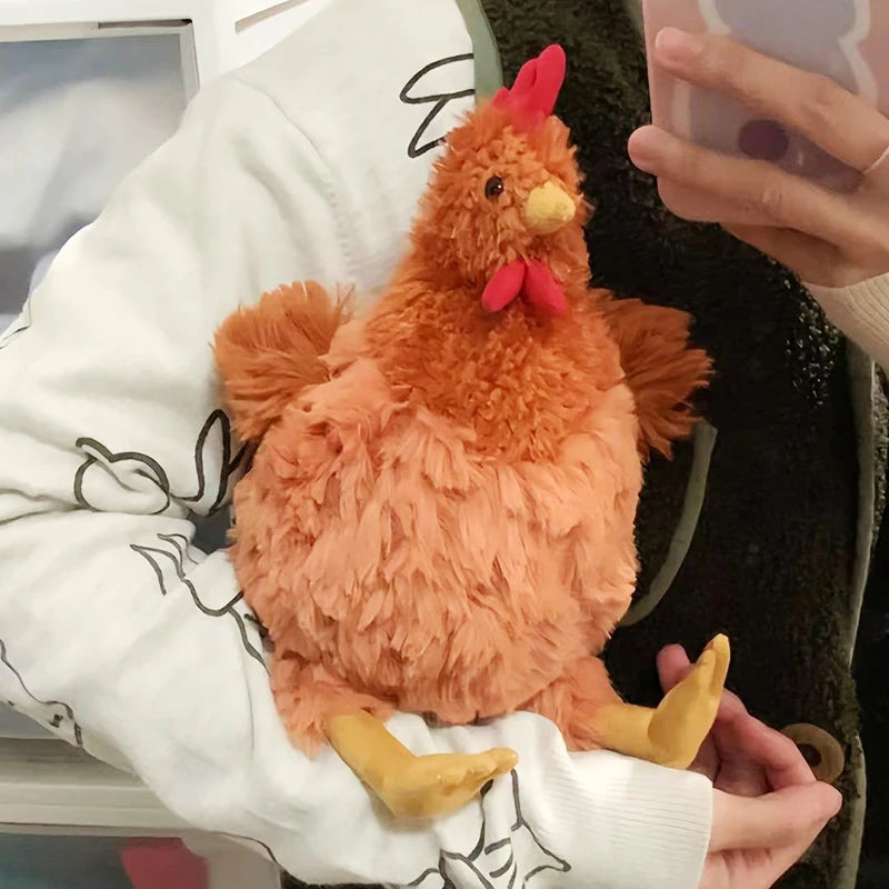 Creative Simulation Funny Plush Chicken Toys Cute Soft Stuffed Chicken Home Room Decor Dolls For Kid Birthday Christmas Gifts