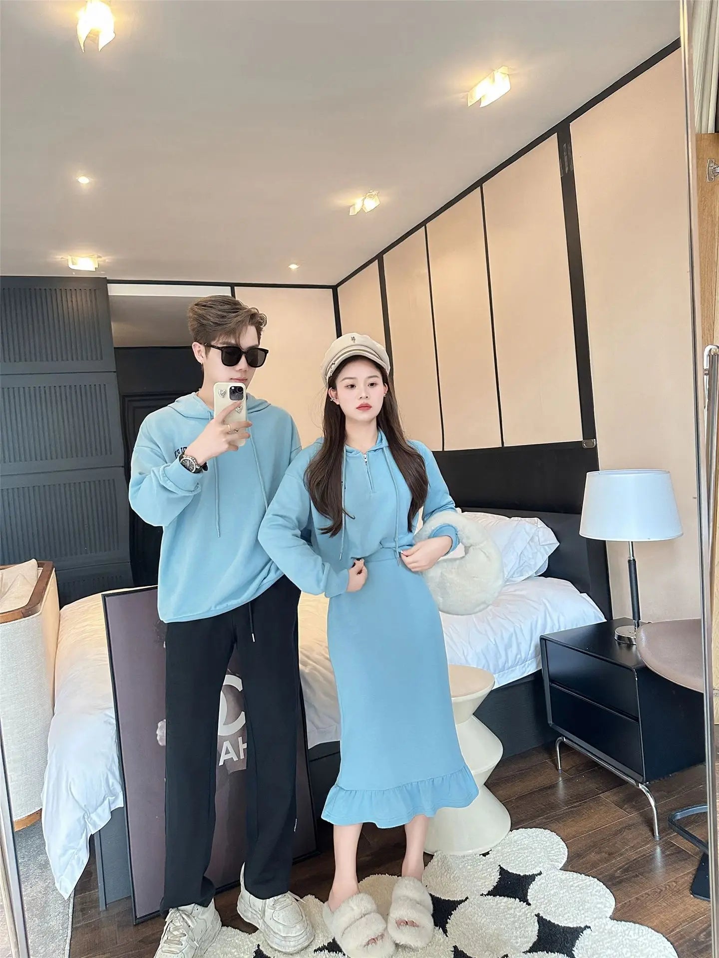 Family Outfits Father Mother and Daughter Son Clothing Women Girls Skirts Suit Boys Pants Sets Korean Matching Couples Clothes