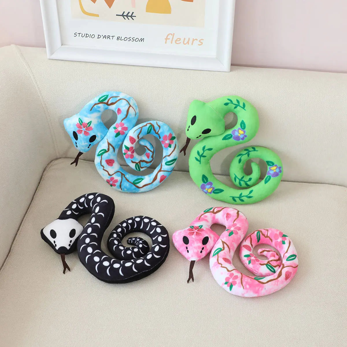 Creative Snake Plush Cartoon Simulation Animal Toys Python Stuffed Dolls Kawaii Room Decor Kids Birthday Xmas Gifts