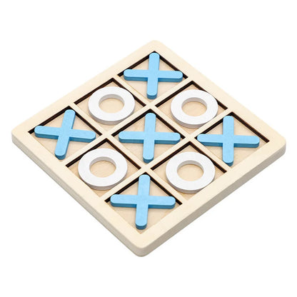 Parent-Child Interaction Wooden Board Game XO Tic Tac Toe Chess Funny Developing Intelligent Educational Toy Puzzles