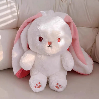 25cm Cute Strawberry Carrot Rabbit Plush Toy Stuffed Creative Into Fruit Transform Baby Cuddly Bunny Doll for Kid Birthday Gift