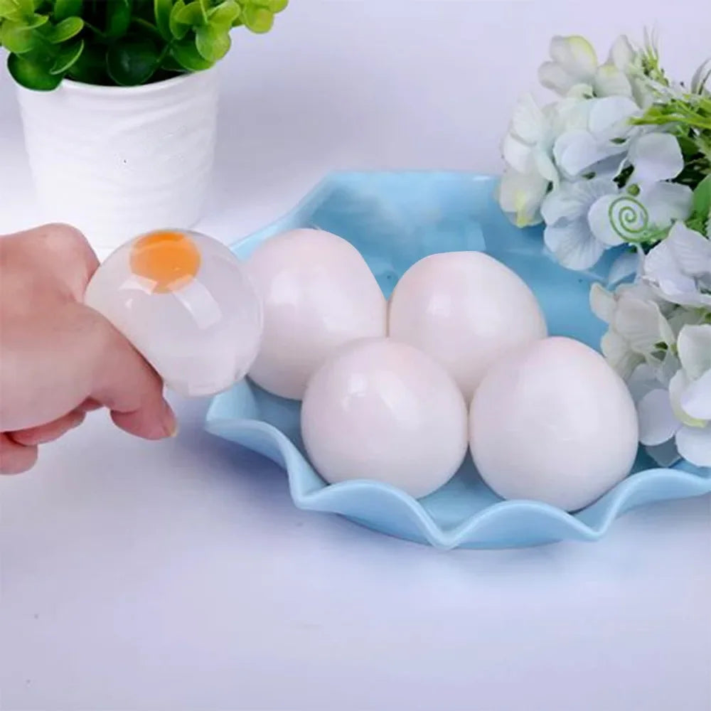 Funky Egg Splat Ball Squishy Toys Stress Relief Eggs Yolk Balls Squishies Fun Toy for Children Anxiety Reducer Relief for Adults