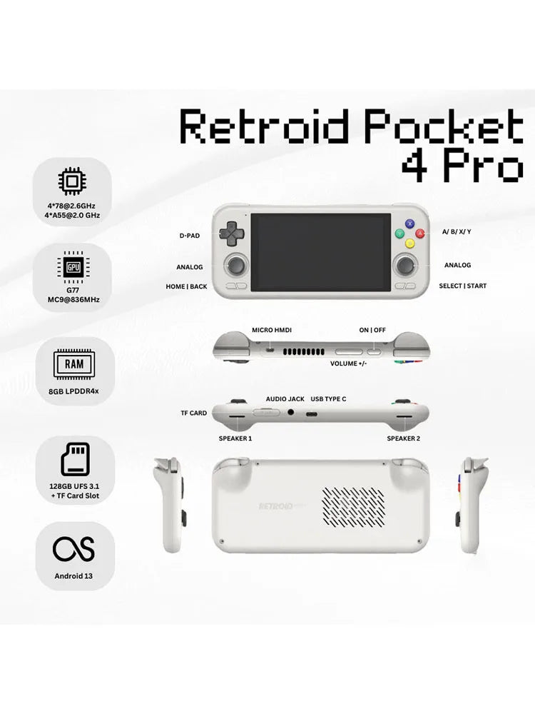 Retroid Pocket 4 Pro Android Handheld Retro Gaming Console with Games Setup Option | Game Cove PH