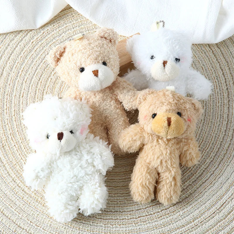 12cm Cute Blush Teddy Bear Plush Toys Cartoon Rabbit Bunny Animal Plush Stuffed Dolls Keychain Pendant Girl Small Gift Wholesale