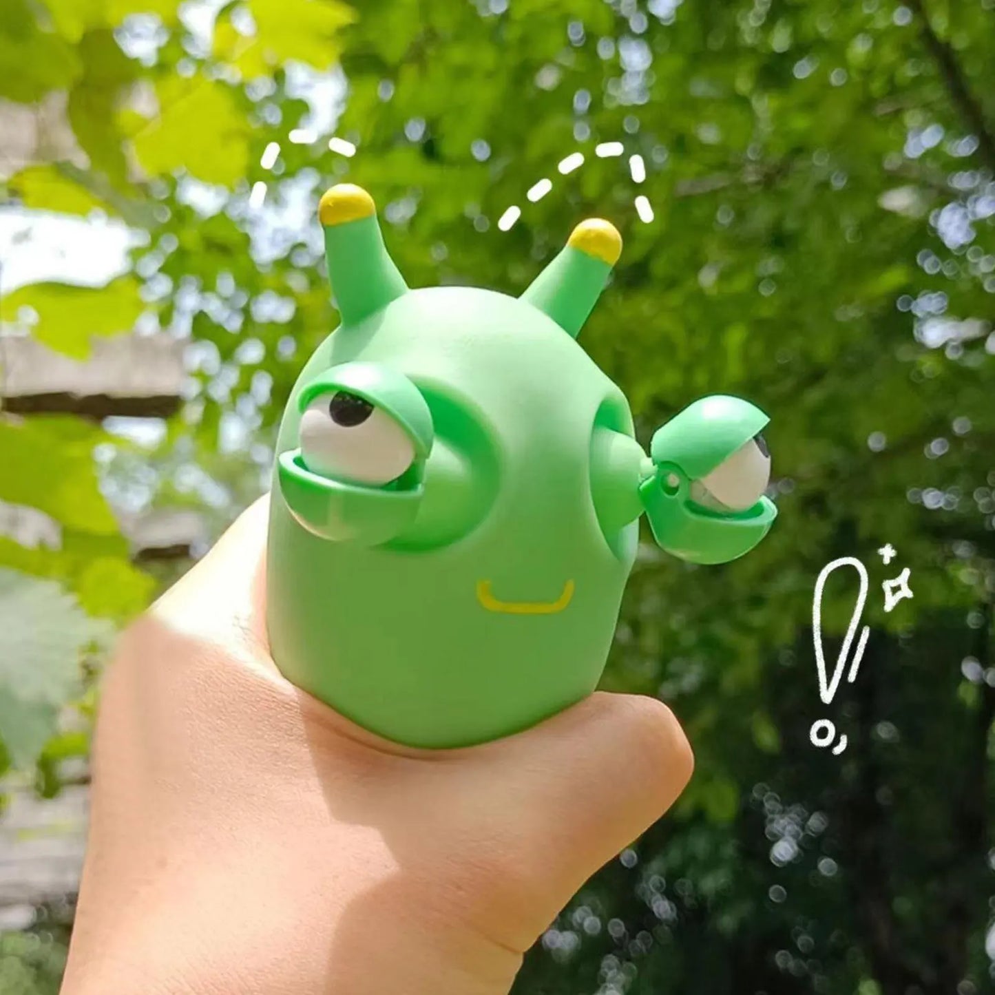 Funny Squeeze Toy Green Eye Caterpillar Pinch Toys Adult Kids Stress Relief Toy Creative Decompression Toy