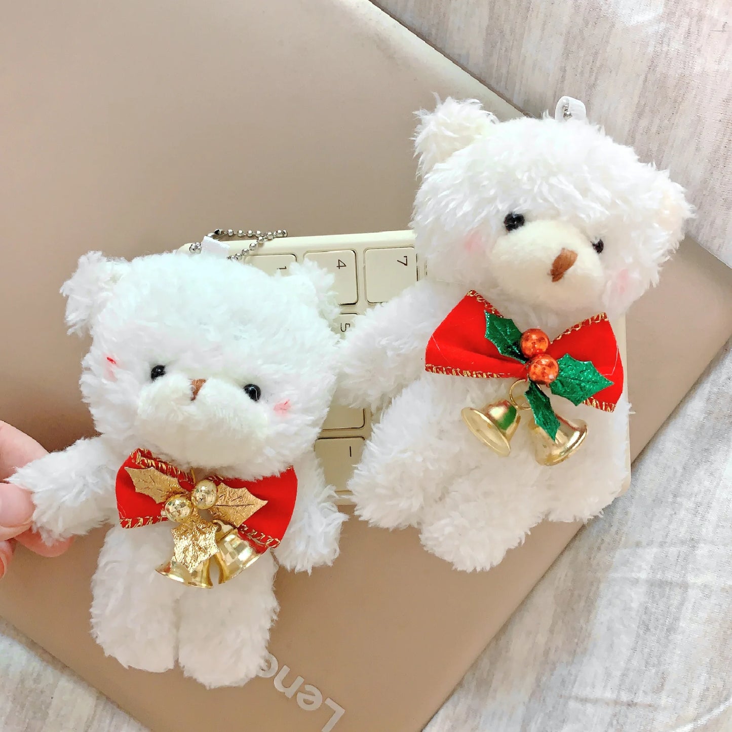 12cm Cute Blush Teddy Bear Plush Toys Cartoon Rabbit Bunny Animal Plush Stuffed Dolls Keychain Pendant Girl Small Gift Wholesale