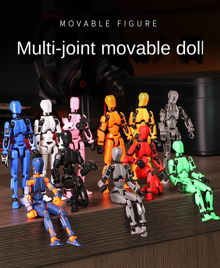 Multi-Jointed Movable Shapeshift Robot 2.0 3D Printed Mannequin Dummy 13 Action Figures Toys Kids Adults Parent-children Games