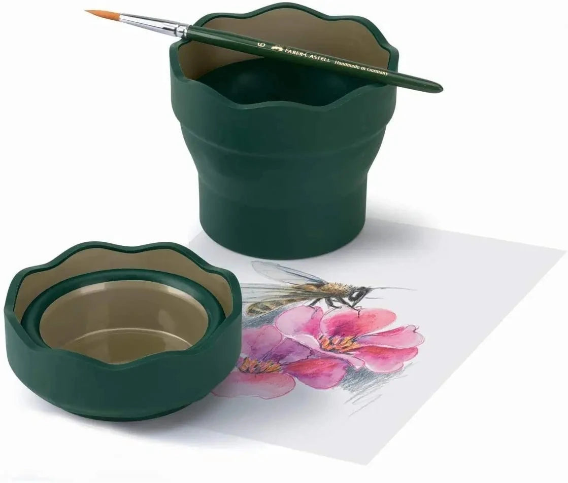 Faber Castell Wash brush bucket Scalable Telescopic Art Wash Pen Cup Folding Bucket Water Cup Sketch Painting Art Supplies