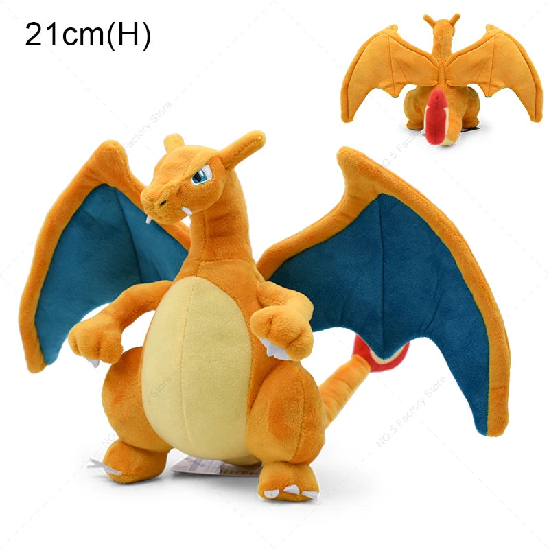 Mega Charizard X Y Plush Toys Charizard Evolution Doll Soft Stuffed Toys Animals Peluche Halloween Gifts for Children 8-10 Inch