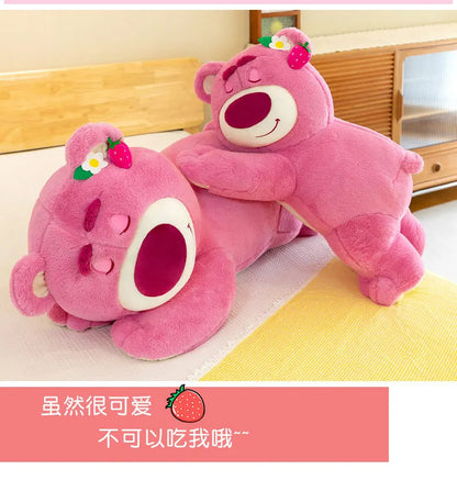 40cm Disney Toy Cute Plush Toys Pillow Cartoon Strawberry Bear Plush Doll Girls Kawaii Anime Bear Stuffed Doll Kids Gifts