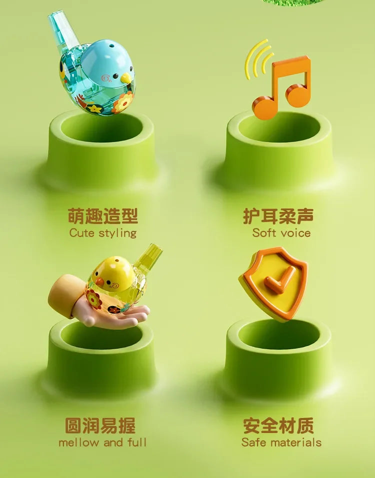 Bird's Call for Babies Water Bird Whistle for Infants Children Toys Can Add Water To Whistle for Training Toy Musical Instrume