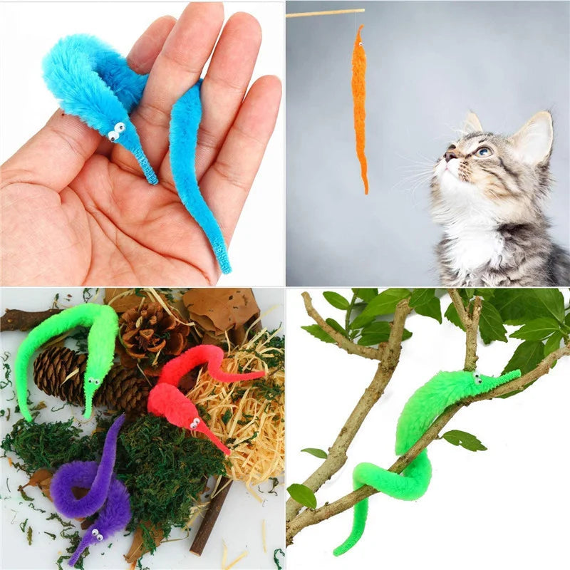 5/10/15Pcs Novelty Funny Props Caterpillars Seahorse Elf Magic Worm Twisty Christmas Halloween Wizard Weird Tricks Toy Kid Gifts