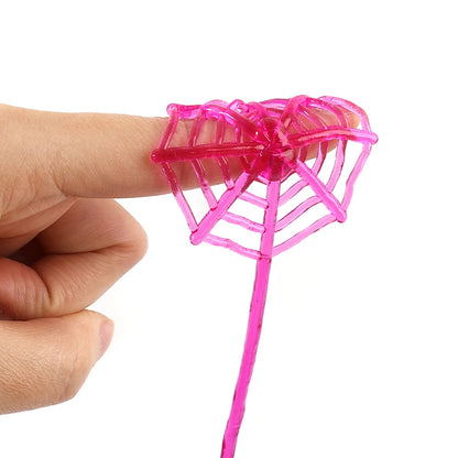 1-10pcs Sticky Spider Web Soft Elastically Stretchable Climbing Toys  for Kids Birthday Party Favors Halloween Party Stress Toy