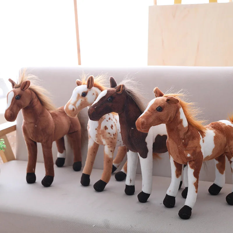 Cute Creative Cartoon Simulation Horse Plush Toy Doll Home Decoration Ornaments Children Kawaii Toy Boyfriend Birthday Gift