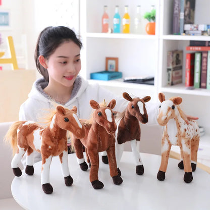 Cute Creative Cartoon Simulation Horse Plush Toy Doll Home Decoration Ornaments Children Kawaii Toy Boyfriend Birthday Gift