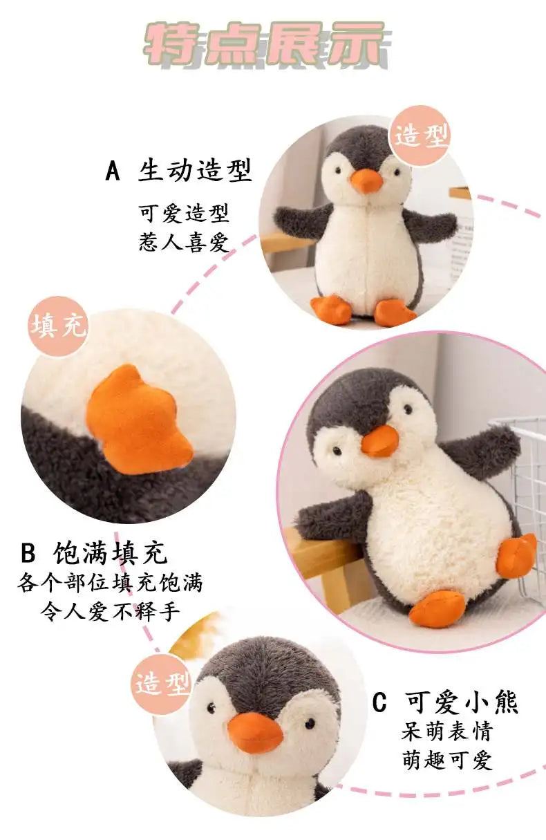 16cm Cute Warm Plush Toy Squishy Kawaii Penguin Sleeping Cute Plush Toy Animal Doll Adorable Plushie For Birthday Gift