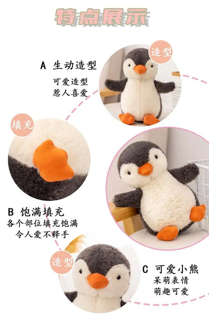 16cm Cute Warm Plush Toy Squishy Kawaii Penguin Sleeping Cute Plush Toy Animal Doll Adorable Plushie For Birthday Gift