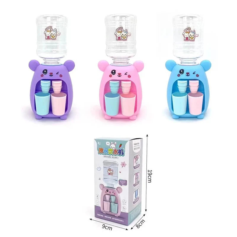 Mini Water Dispenser For Children Kids Gift Cute Cold/Warm Water Juice Milk Drinking Fountain Simulation Cartoon Kitchen Toy