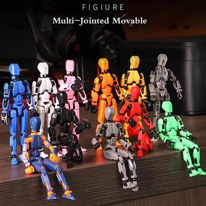 Luminous 13 Jointed Movable Action Figures Shapeshift Robot 3D Printed Mannequin Character Assemble Toys Game Kids Gifts