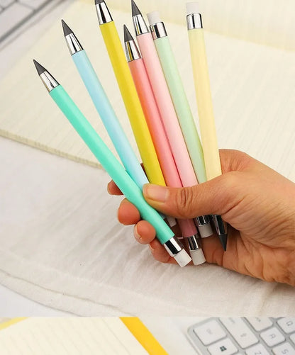 1/6/12 Pcs Eternal Pencil No Ink Infinity Pencils For Kids Art Sketch Drawing Writing Pen Tools Gift School Supplies Stationery