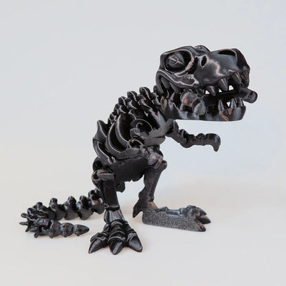 3D Printed Dragon Set Crafts Model Decoration Fidget Toy Rotatable Tyrannosaurus Rex Skeleton Dinosaur Gift for Kids Birthdays