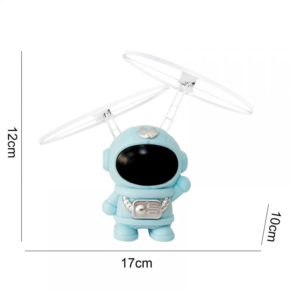 Mini Infrared Induction Flying Toy Astronaut Style Aircraft Helicopter Toy Induction Flying Machine Automatic Flight Kids Toy