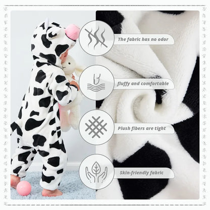 MICHLEY Baby Rompers Winter Clothes Costume Flannel Hooded Bodysuits Pajamas Halloween Animals Overall Jumpsuit For Kids Bebe