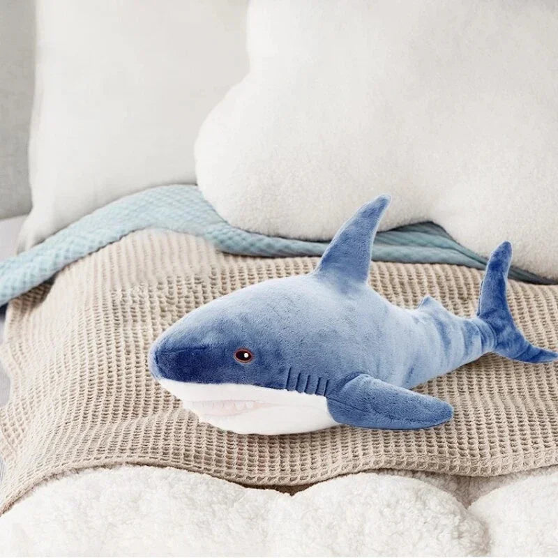 28cm Cute Mini Blue Shark Doll Plush Toy Stuffed Soft Sea Animal Fish Pillow Appease Toys for Kids Girls Birthday Gifts Decor