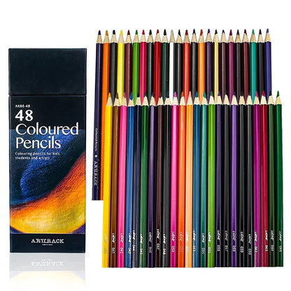 Wood Watercolor Pencil 12/24/36/48/72 Colors Professional Oil Water Soluble Colored Pencils For Draw Sketch School Art Supplies