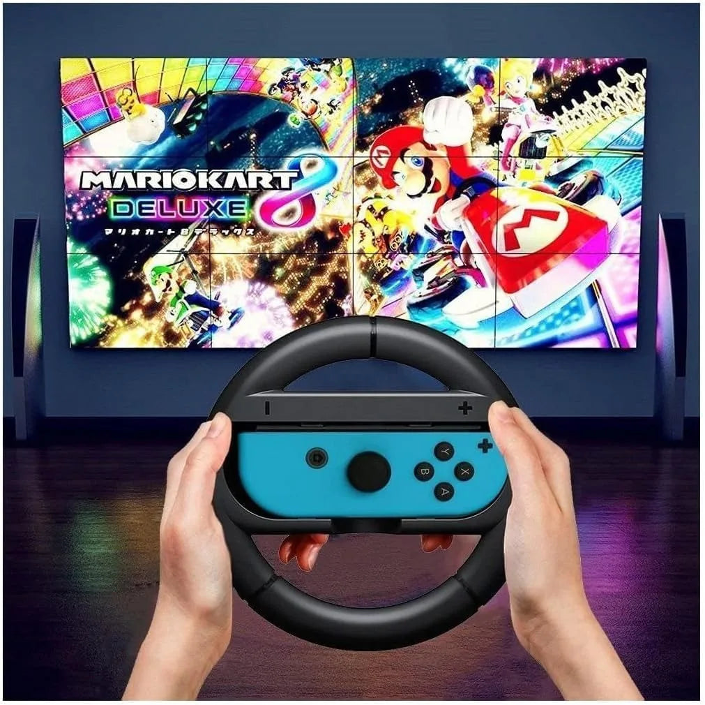 Switch Steering Wheel Racing Wheel Accessories Compatible with Nintendo Switch OLED Joy Con Controller Red and Blue