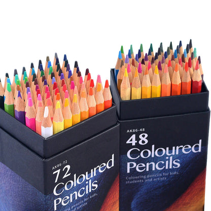 Wood Watercolor Pencil 12/24/36/48/72 Colors Professional Oil Water Soluble Colored Pencils For Draw Sketch School Art Supplies