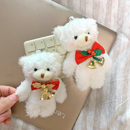 12cm Cute Blush Teddy Bear Plush Toys Cartoon Rabbit Bunny Animal Plush Stuffed Dolls Keychain Pendant Girl Small Gift Wholesale