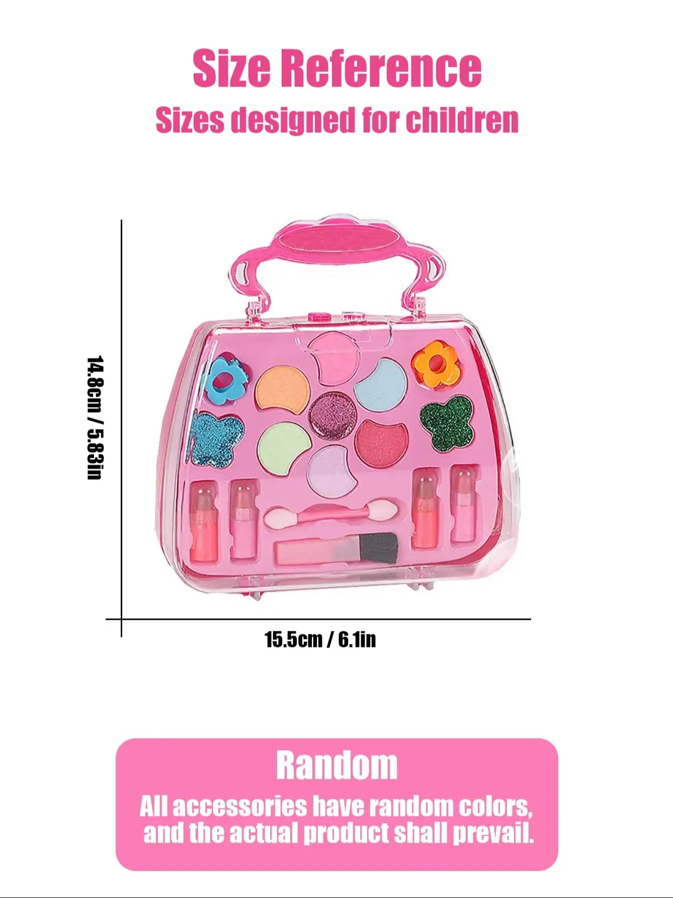 Children's beauty makeup bag toy for girl ,Kids Little handbag, princess washable, pretend toy, non-toxic and safe birthday gift