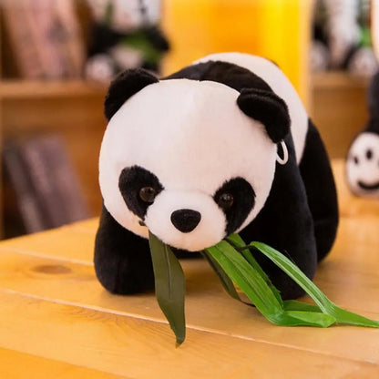 9~40cm Super Cute Stuffed Kid Animal Soft Plush Panda Present Kneeling Sitting Panda Doll Toy Birthday Christmas Baby Gifts