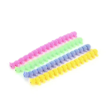 30-3PCS Funny Unicorn Pull Worm Noodle Fidget Toys Stretch String TPR Rope Anti Stress Toys String Stress Relief Autism Vent Toy