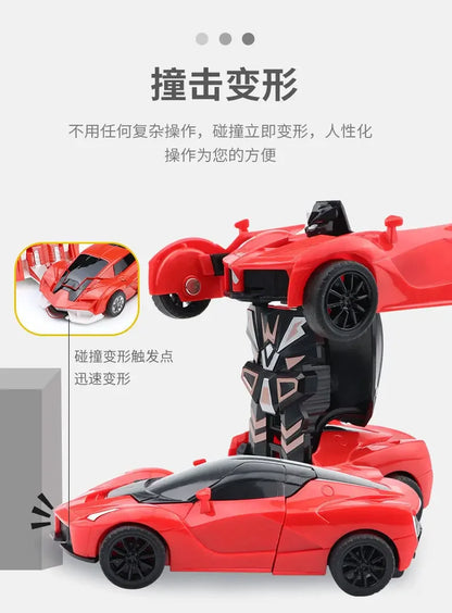 Shape-shifting toy car inertial impact one-button shape-shifting boy puzzle collision shape-shifting Autobot robot