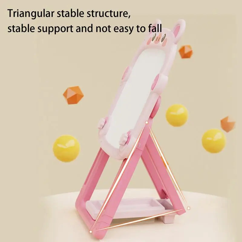 Art Easel For Kids Double-Sided Standing Art Easel For Kids Foldable Bracket Magnetic Chalk Board And White Board Easel For Kids