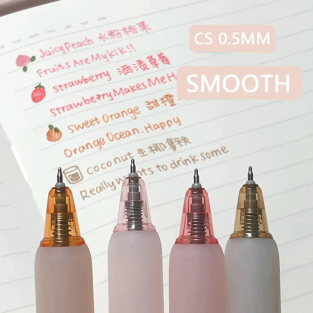 Creative 3D Fruit Scent Colored Gel Pens 0.5mm Smooth Writing School Student Art Drawing Pen for Diary Scrapbooking Stationery