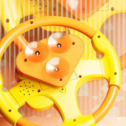 Electric Steering Wheel Children's Simulation Driving Steering Toy Pretend Play Driver Early Education Puzzle Toys for Boys Girl