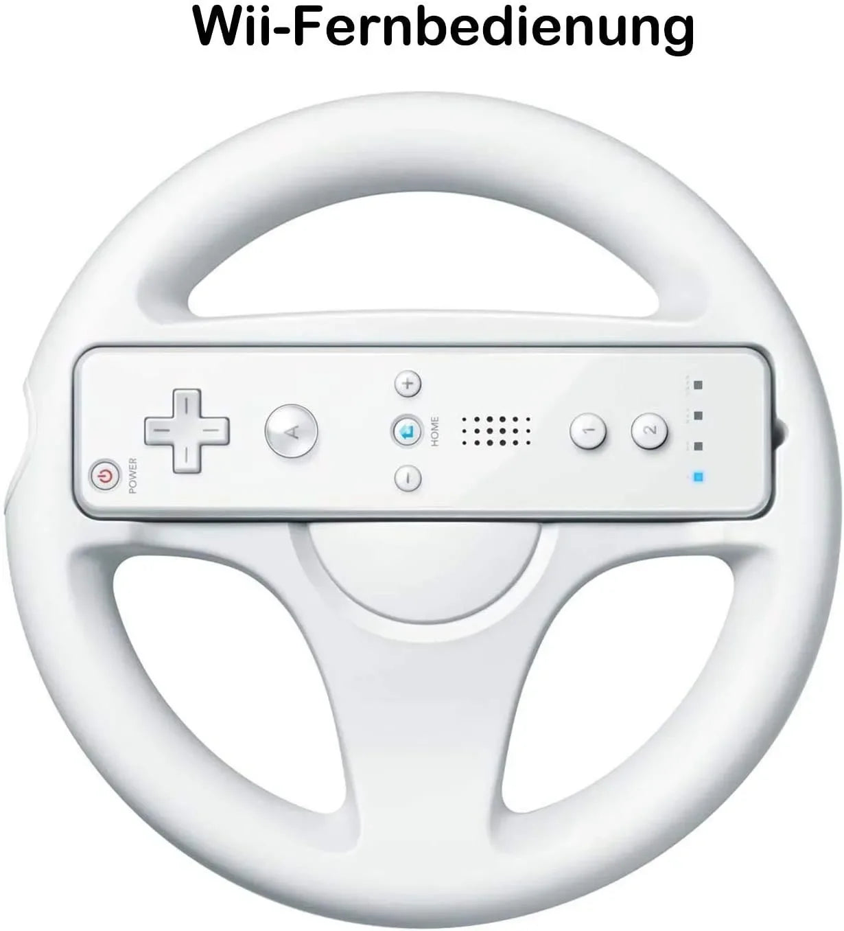 2Pcs Steering Wheel for Nintendo Wii Remote Game White Racing Wheel Game Controller wheel White Compatible with Mario Kart