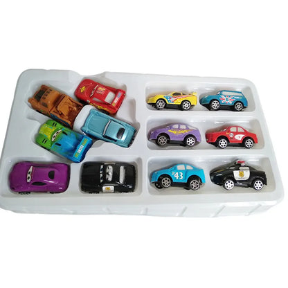 12Pcs Disney Pixar Cars Lightning McQueen Jackson Storm Mater PVC Model Car Toy For Kid birthday Gift