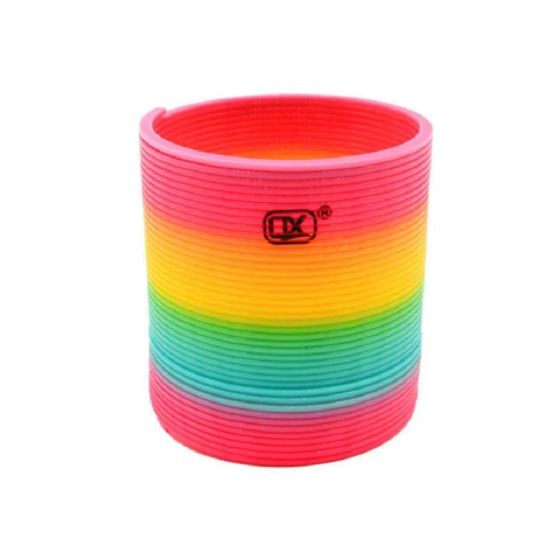 Color Rainbow Circle Funny Magic Toys Early Development Educational Folding Plastic Spring Coil Children's Creative Magical Toys