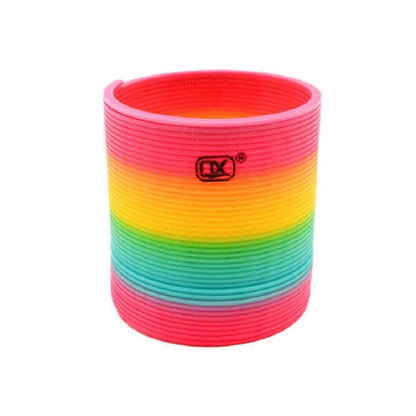 Color Rainbow Circle Funny Magic Toys Early Development Educational Folding Plastic Spring Coil Children's Creative Magical Toys