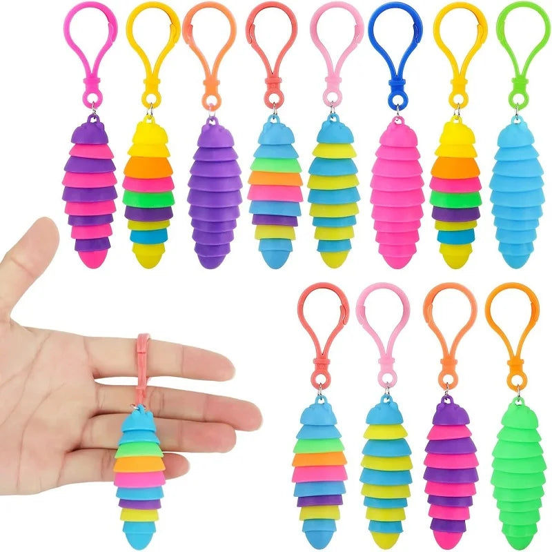 Color Rainbow Circle Funny Magic Toys Early Development Educational Folding Plastic Spring Coil Children's Creative Magical Toys