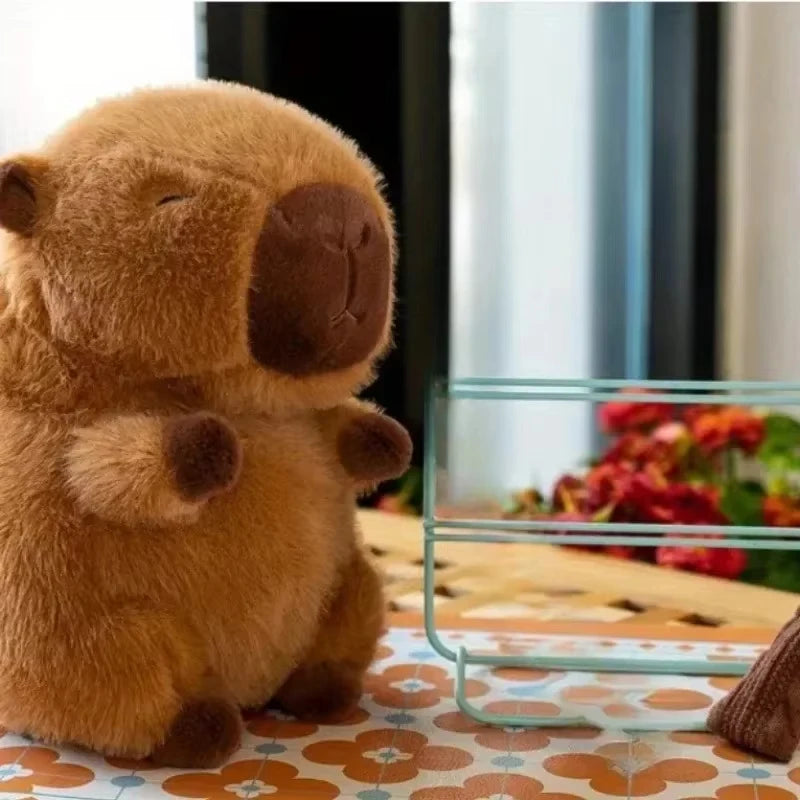 23cm Capybara Plush Toy Simulation Capibara Anime Fluffty Toy Cute Doll Stuffed Animals Soft Plush Doll Christmas Gifts for Kids